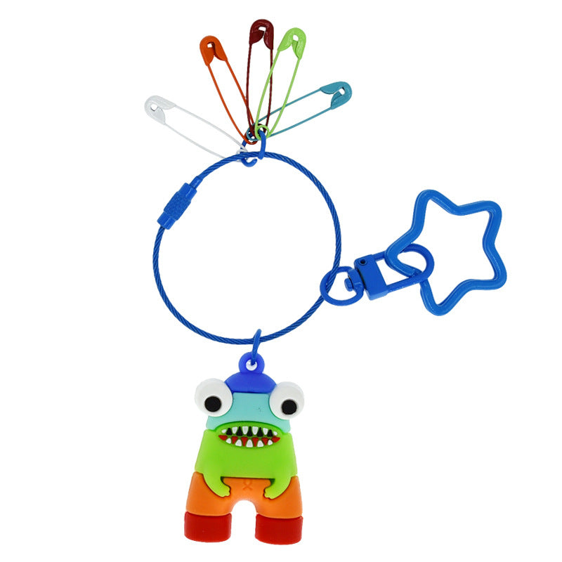 Wholesale PVC Little Monster Wrist Keychain